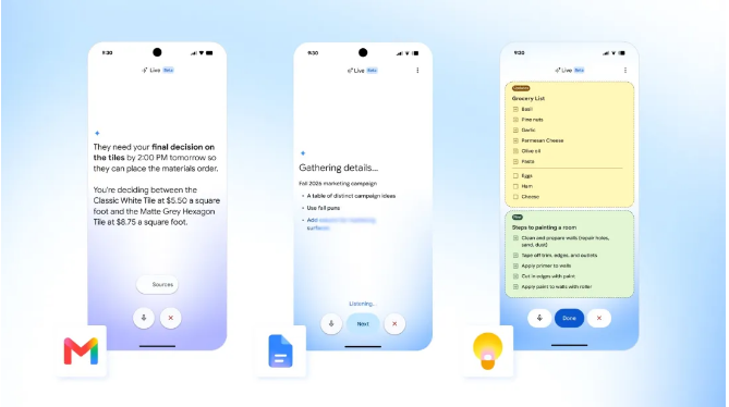 谷歌推出 Gmail、Docs 与 Keep AI 语音功能，对话式交互全面落地 Workspace